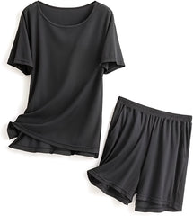 Solid Couple Co-Ord Set (T-Shirt & Shorts)