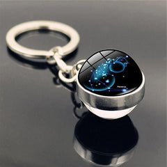 Zodiac Gemstone Keychain