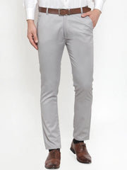 Stretchable Lycra Solid Slim Fit Mens Formal Trouser