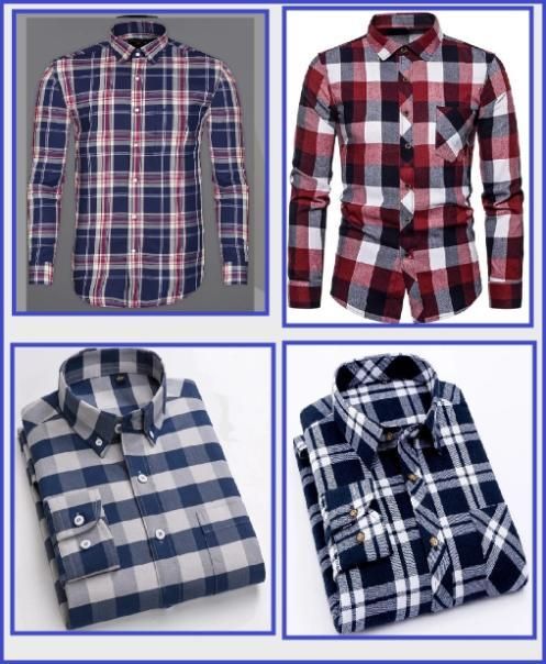 Men's Casual Checks Shirts (Pack of 4)